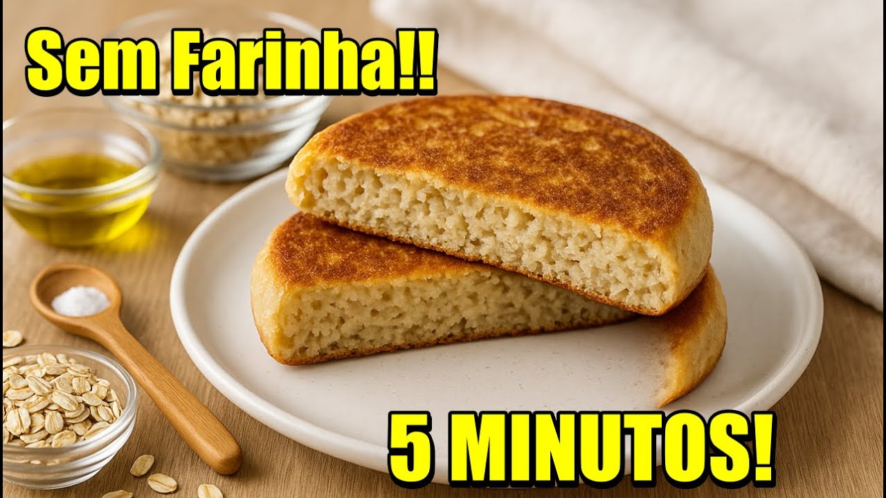 P&atilde;o de Aveia de Frigideira Sem Farinha &ndash; Sem Gl&uacute;ten, Saud&aacute;vel e Pronto em Minutos!