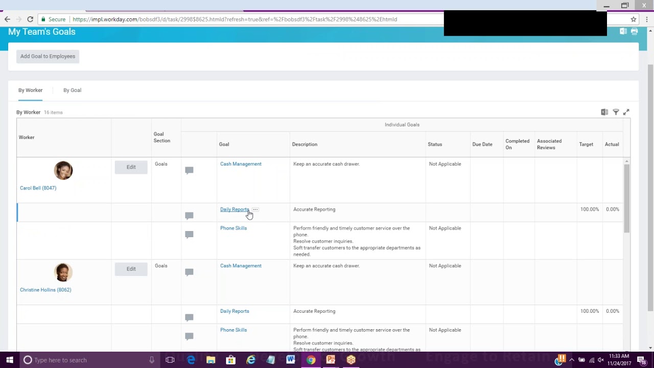 Talent   Preformance Worklets, Goals & Talent Cards
