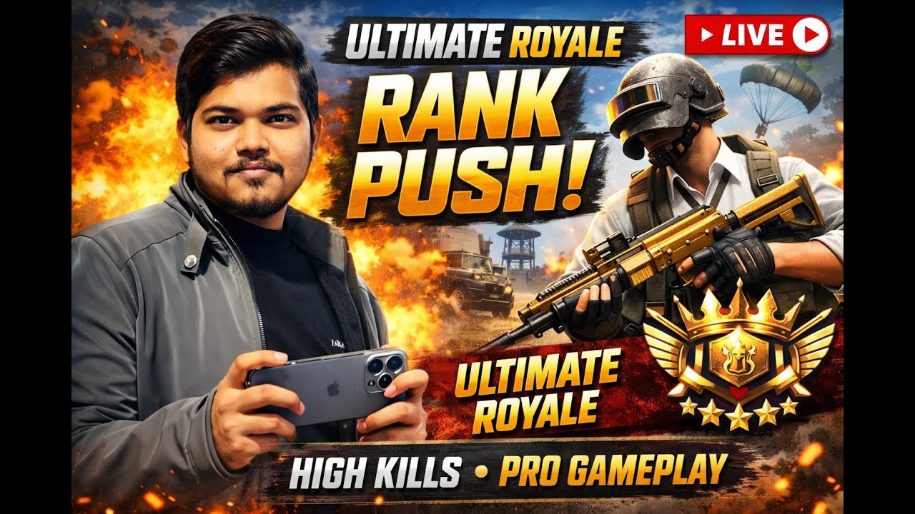 BGMI Ultimate Royale Rank Push Live 🔥 intense Grind | Intense Clutch Gameplay