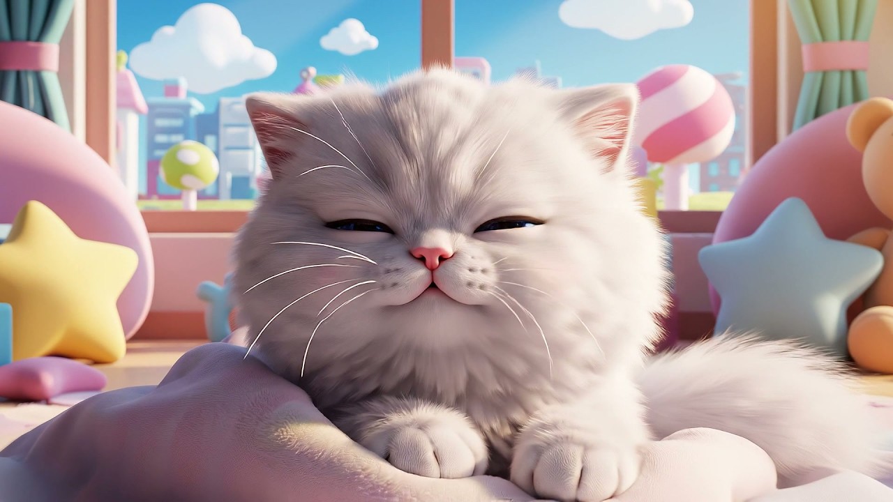 Sleepy Kitten Naps Zzz Zzz Zzz | Calming Bedtime Song & Pet Lullaby