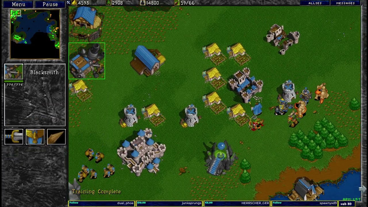 Warcraft 2 classic High Seas Combat 1v1 u8t3io3p vs Blandest
