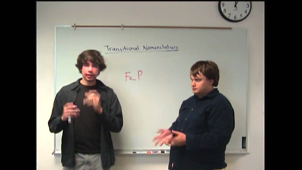 Transitional Elements Nomenclature Concept