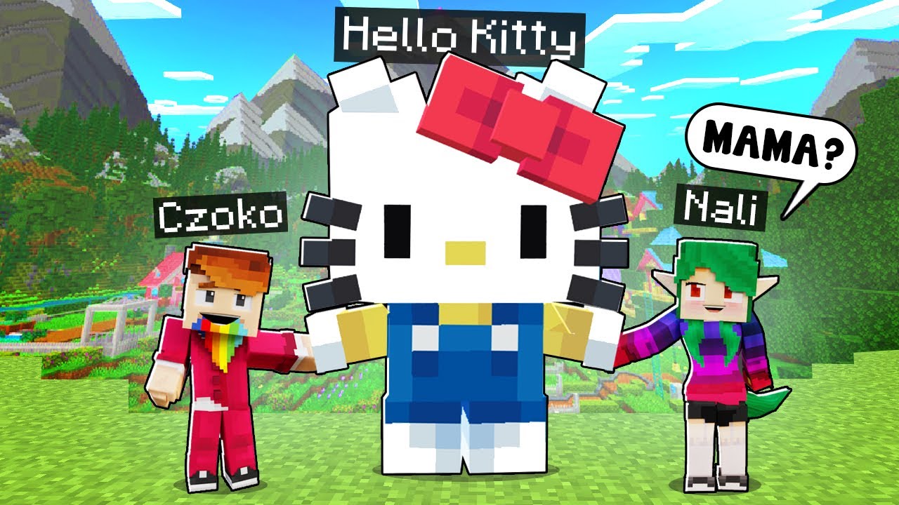 Adopotowani przez HELLO KITTY w MINECRAFT!