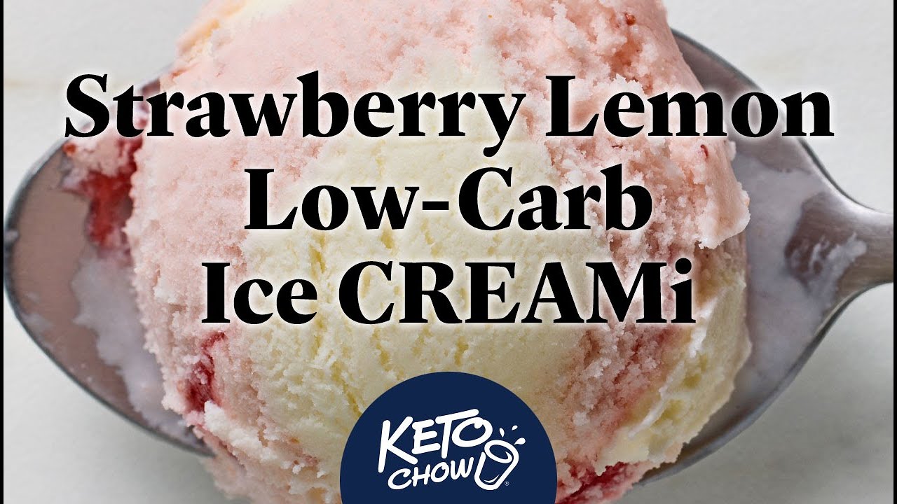 Keto Strawberry Ice Cream in the Ninja Creami | Lemon Low Carb Dessert | Gluten Free, Sugar Free