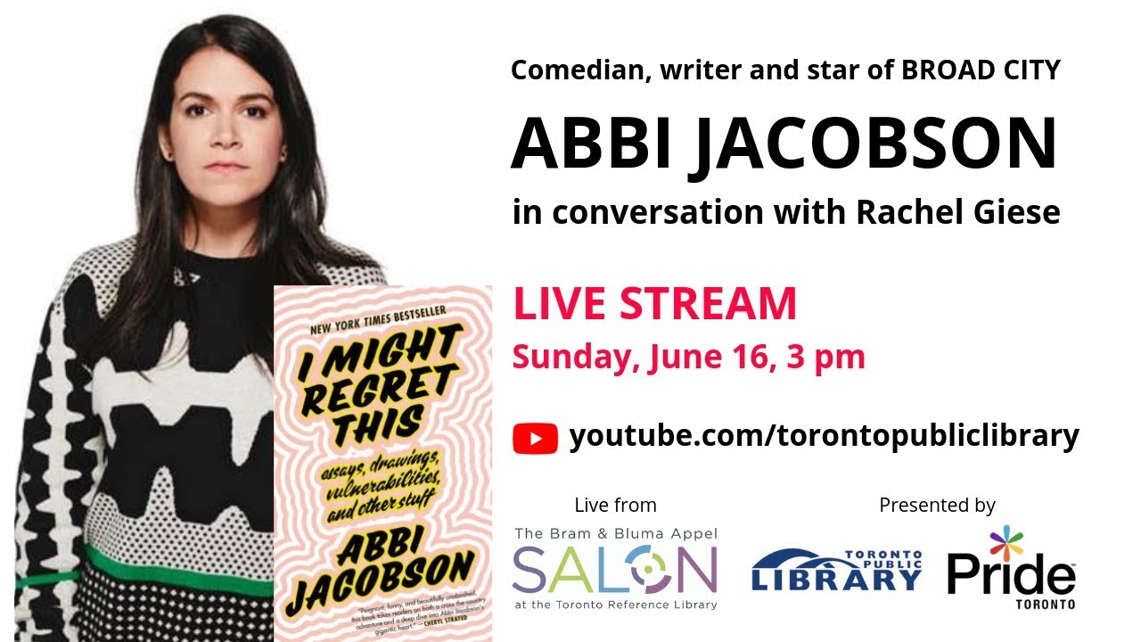 LIVE STREAM - Abbi Jacobson in Conversation with Rachel Giese