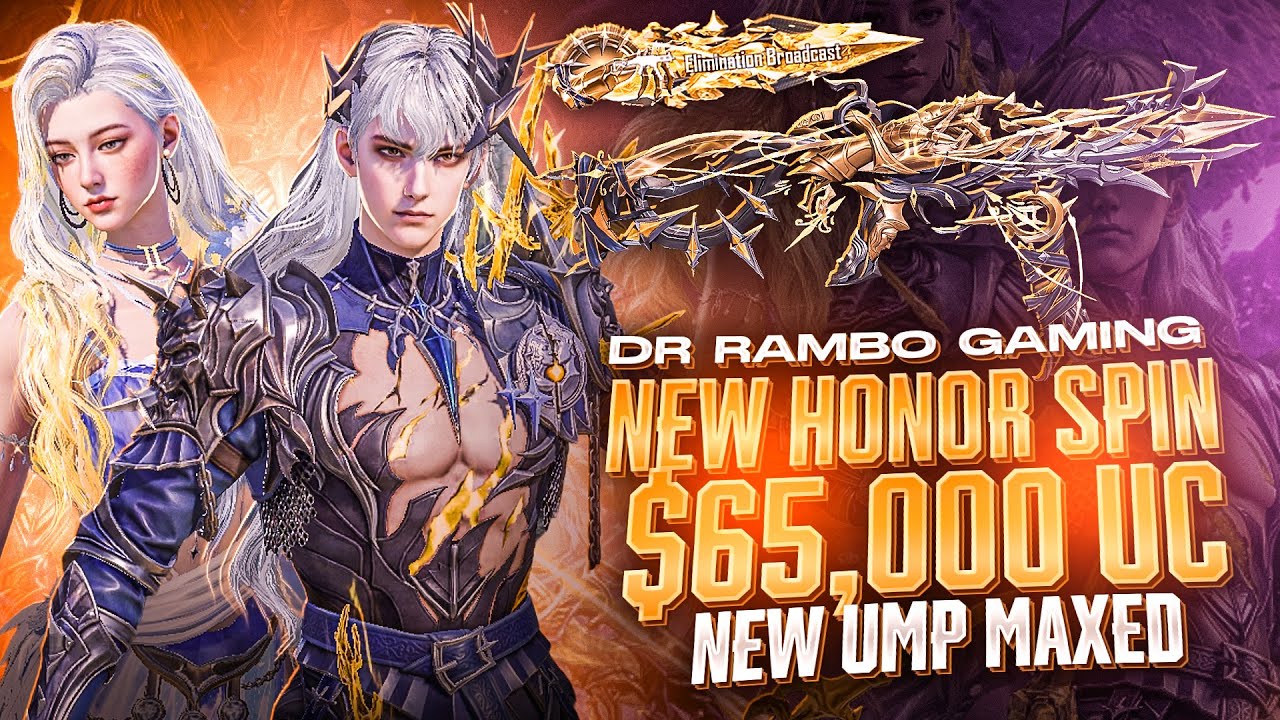 PUBG Mobile Gemini&rsquo;s Favor Honor Luck Spin Opening 65,000 UC 😍🔥|| Rambo