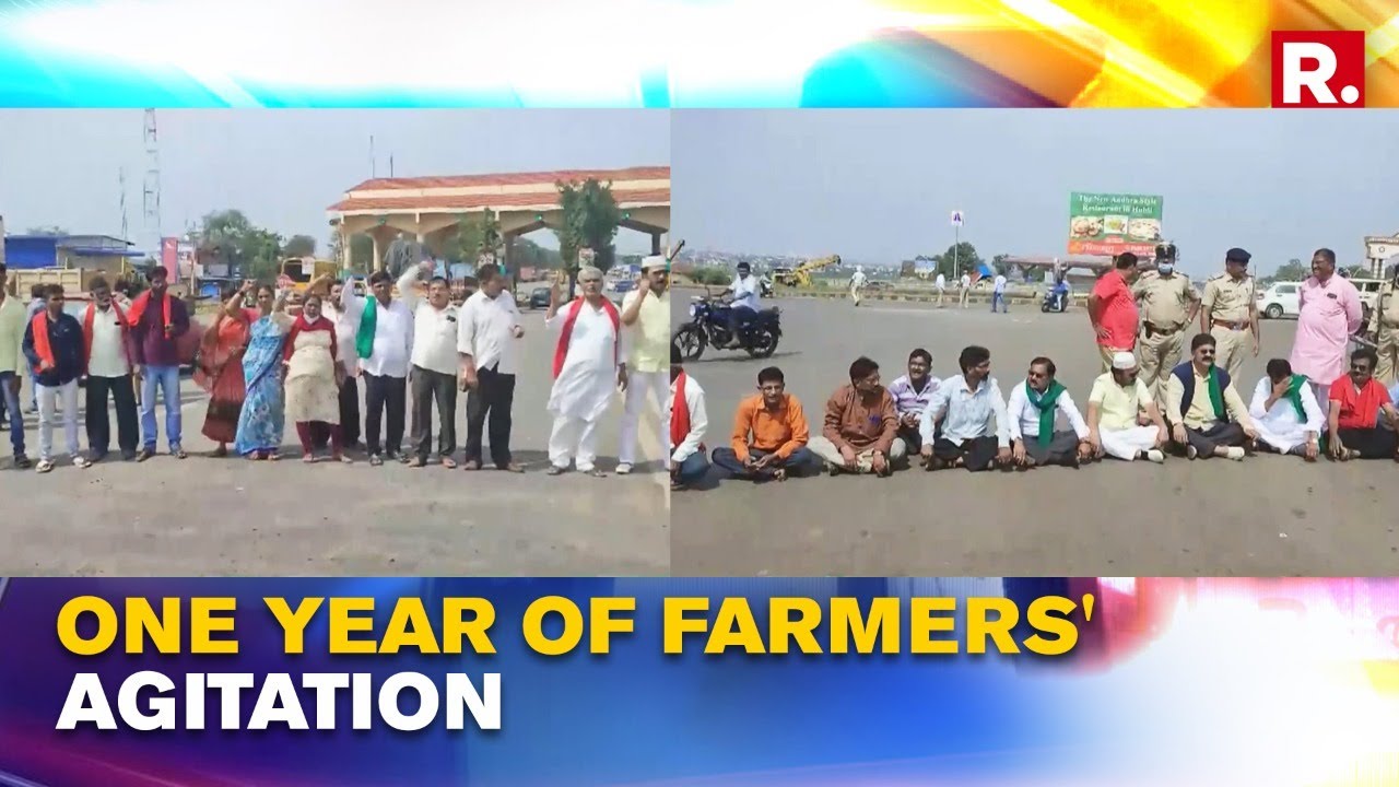 Karnataka: Farmers Organisation Protest In Hubli To Mark One Year Of Agitation Against Farm Laws