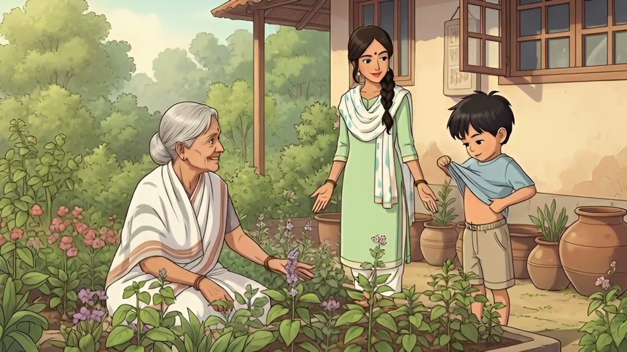 A Peaceful Day in Grandma’s Herbal Garden 🌿 | Ghibli-Style ASMR