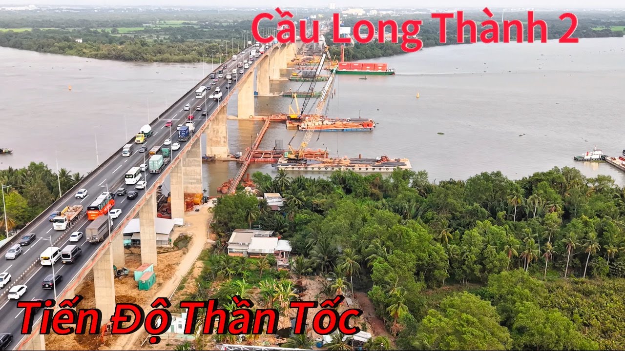 Cầu Long Thành 2 Tiến Độ Thần Tốc- Thuộc Dự Án Mở Rộng Cao Tốc-TPHCM- Long Thành- Dầu Giây.