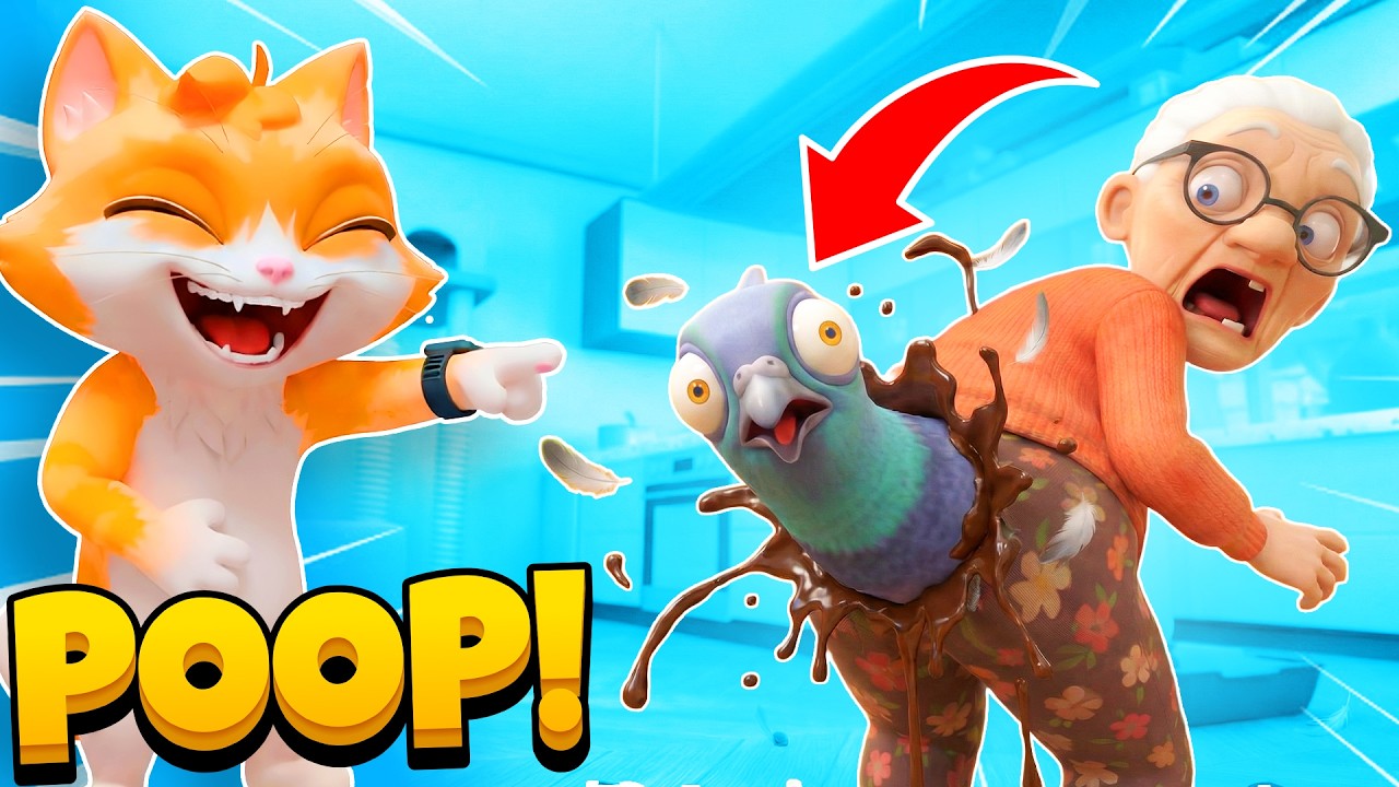 GRANNY POOPED A PIGEON in I AM CAT VR!