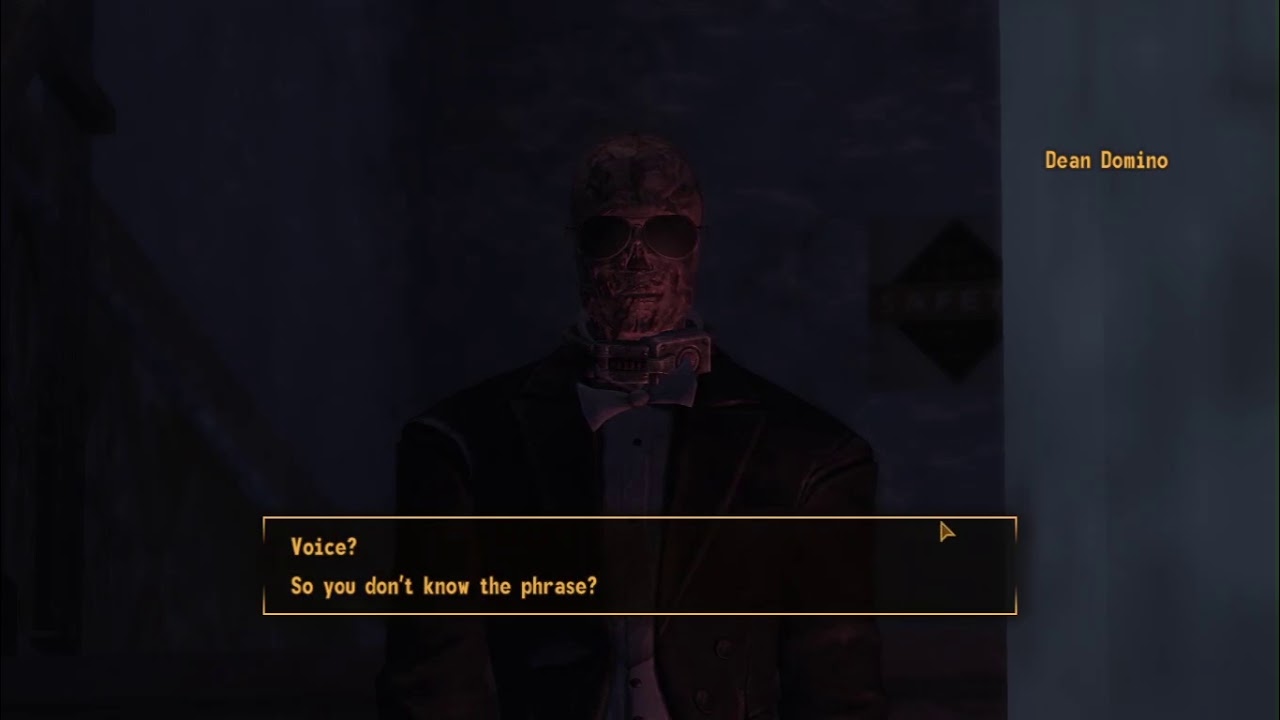 Dean Domino and his fragile ego - Fallout New Vegas