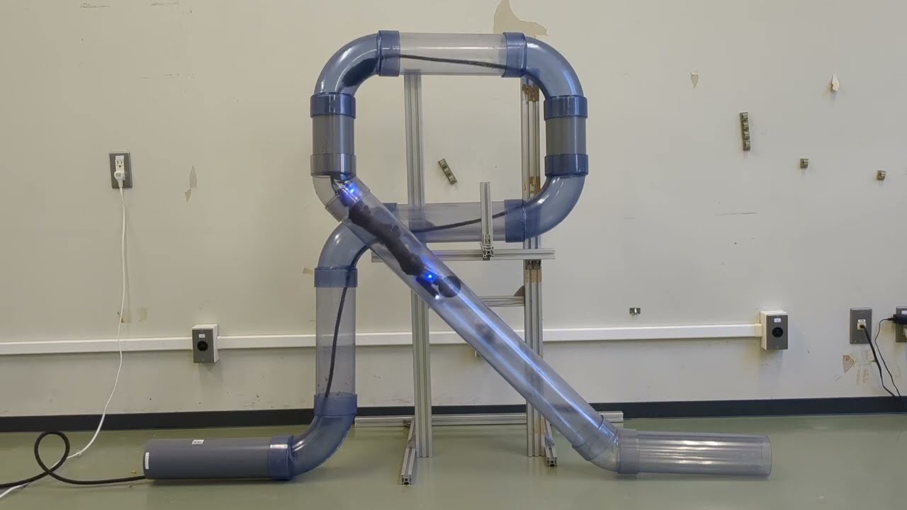 IROS 2022 Exhibition (An In-pipe Inspection Robot moving in 