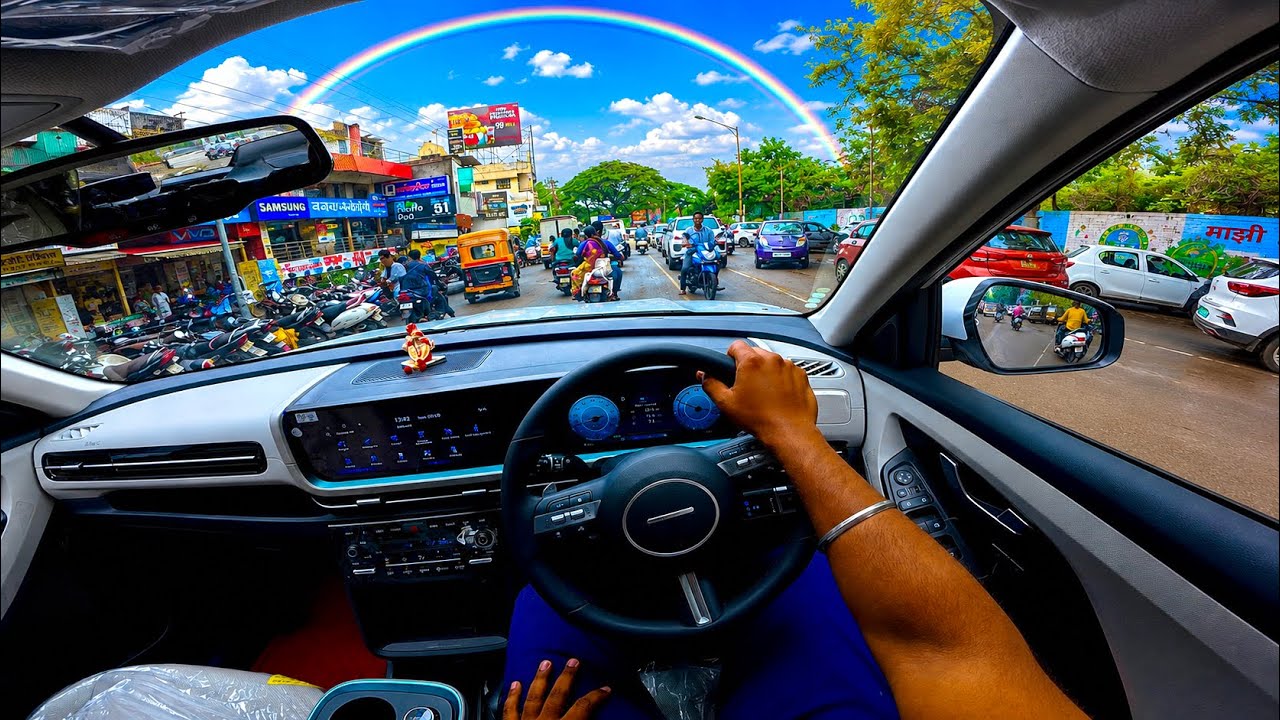 Creta EV 2026 ASMR 4K POV Drive in Sangli Traffic After Heavy Rain 🌧️ 