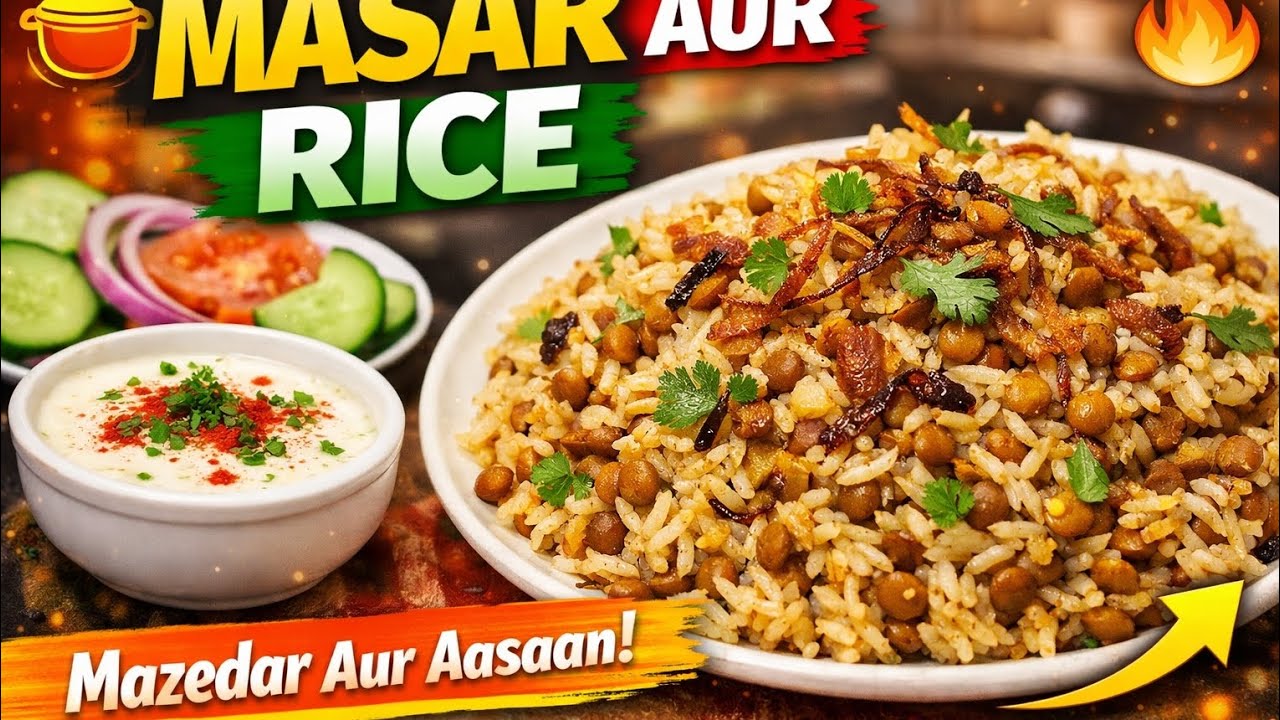 Aaj banayein Masar aur Rice 🤍Healthy bhi, tasty bhi aur bananay mein bohat asaan 😍