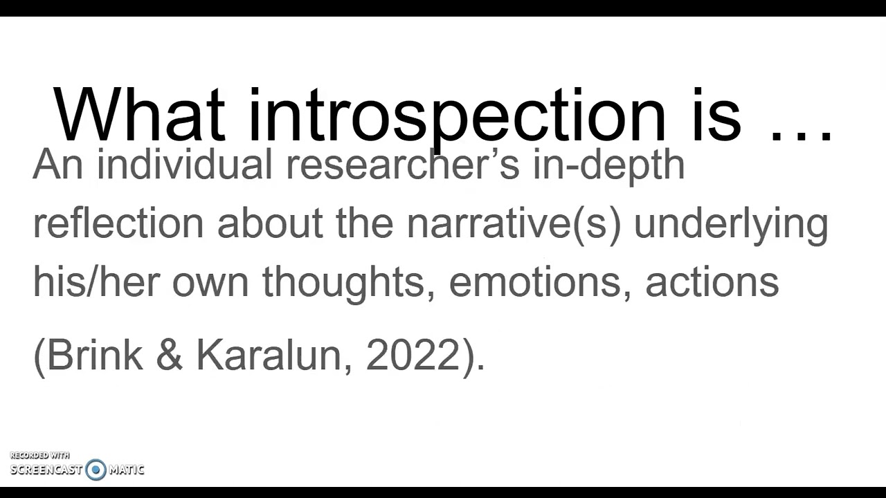 What is introspection?