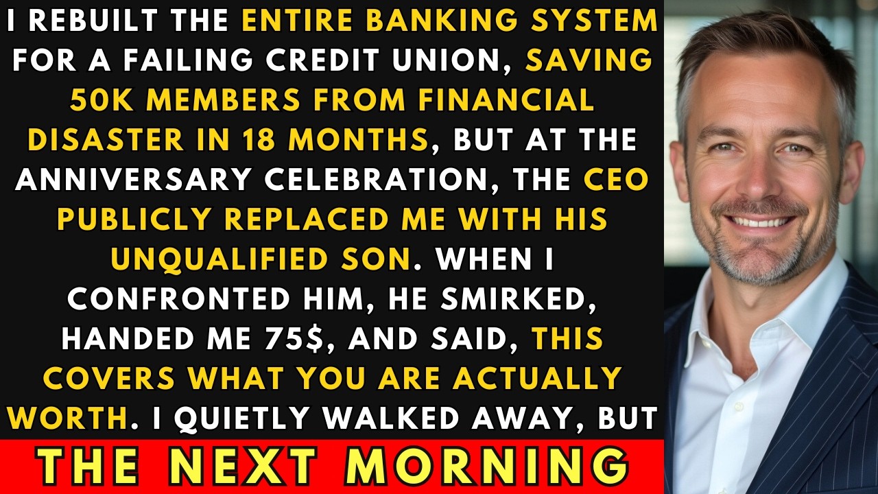 I Saved The Credit Union. He Replaced Me With His Son. Costly Mistake. | Corporate Revenge