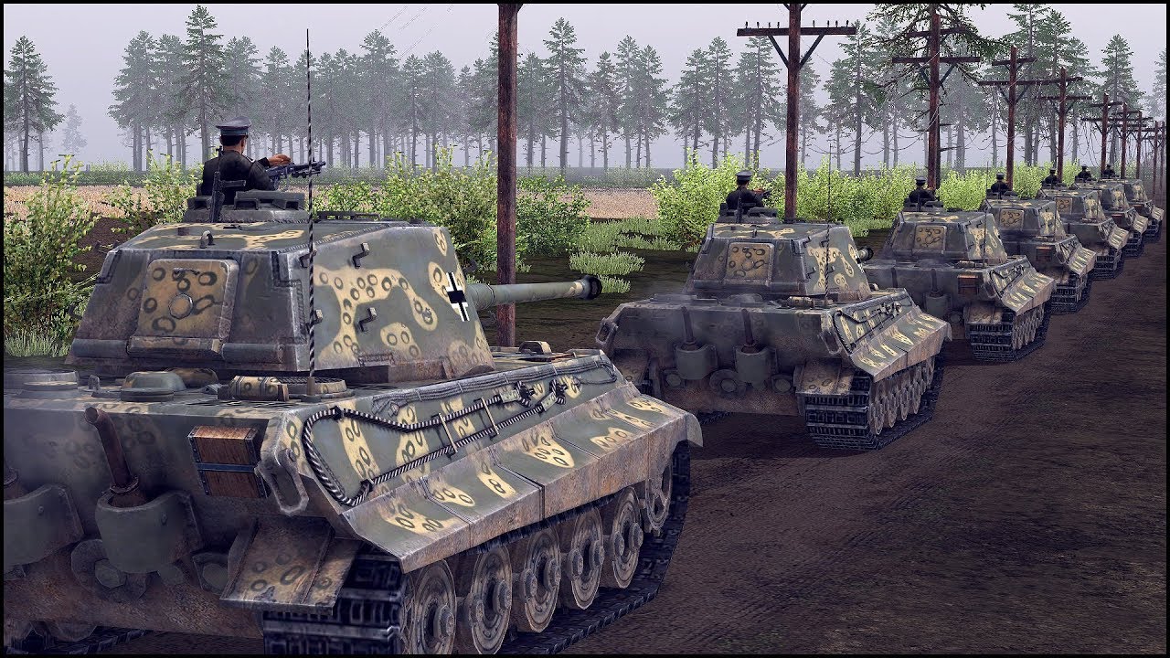TIGER CONVOY vs 20 SHERMAN JUMBOS