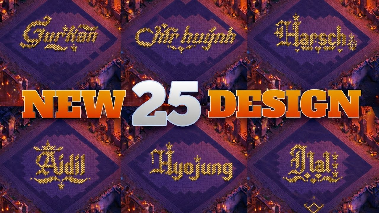 TOP25 BASE NAME DESIGN/FUN BASE & ART BASE + COPYLINK #clashofclans 
