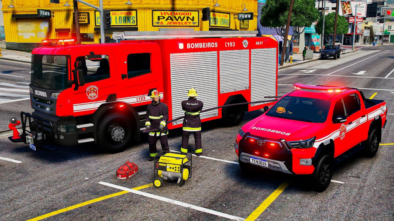 DESLOCAMENTO + RESGATE | INCÊNDIO COM VÍTIMA | GTA 5 EMERGÊNCIA 24HS