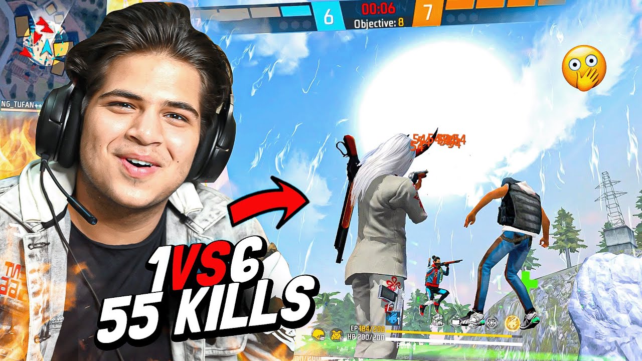 TUFAN FF 1 VS 6GAMEPLAY 😱 || GARENA FREE FIRE