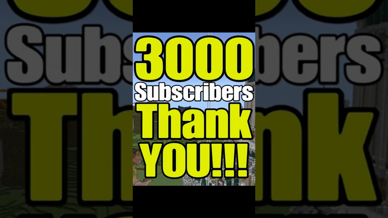 We Finally Hit 3000 Subscribers!!!! Thank You!!! #minecraft #minecraftgameplay #minecraftbuilding