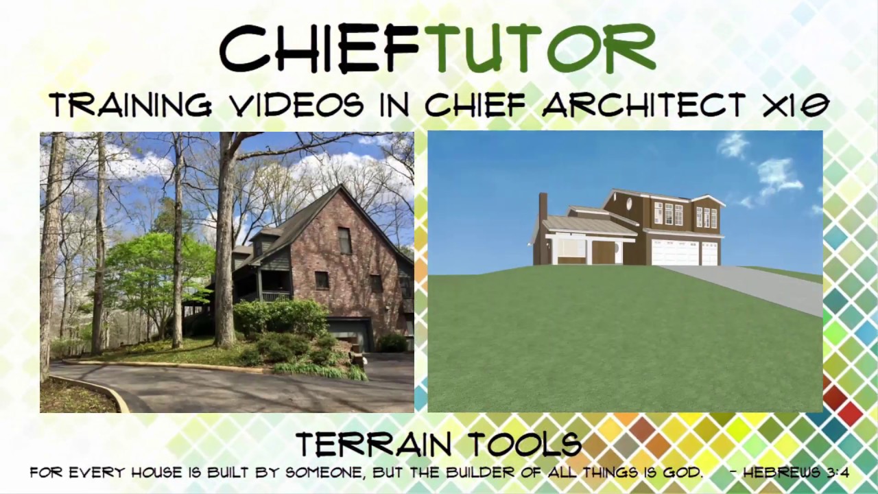 Sloping a Terrain AWAY from your HOME / Chief Architect X10 / ChiefTutor.com
