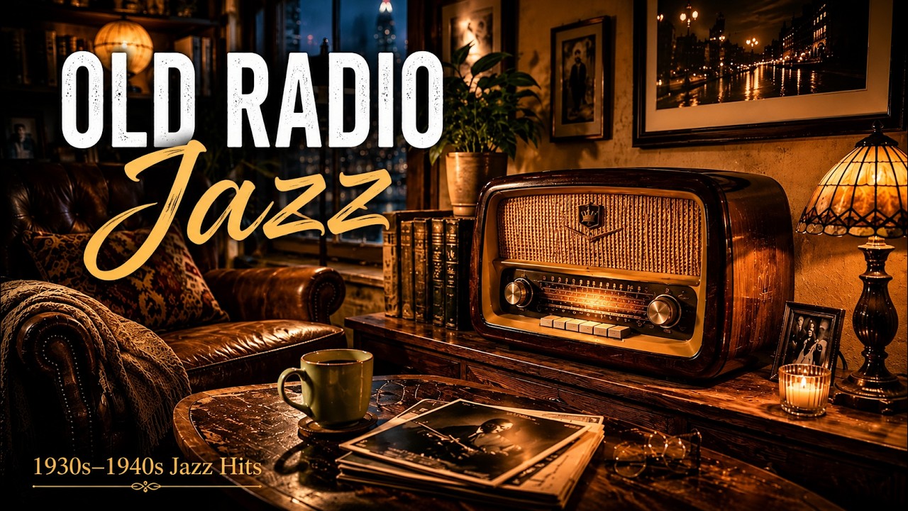 Old Radio Jazz 📻 Timeless 1930s 1940s Jazz Radio & Cozy Lounge Atmosphere