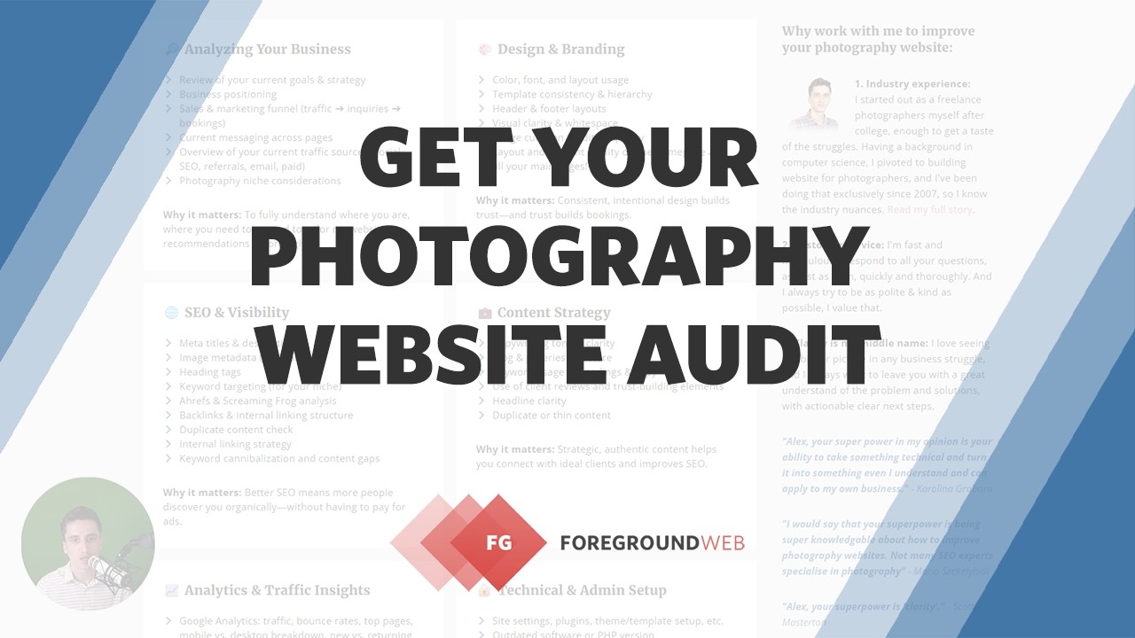 Get your photography website audit