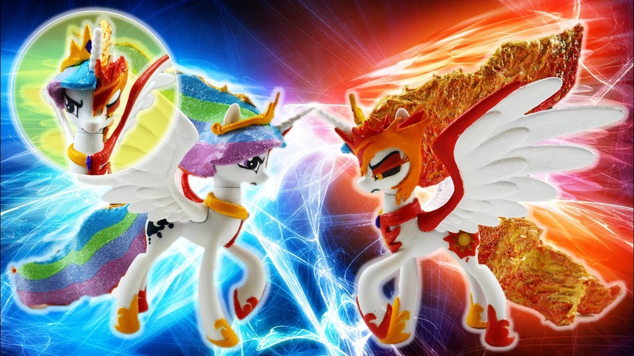 Princess Celestia and Daybreaker Transformation Split My Little Pony Custom