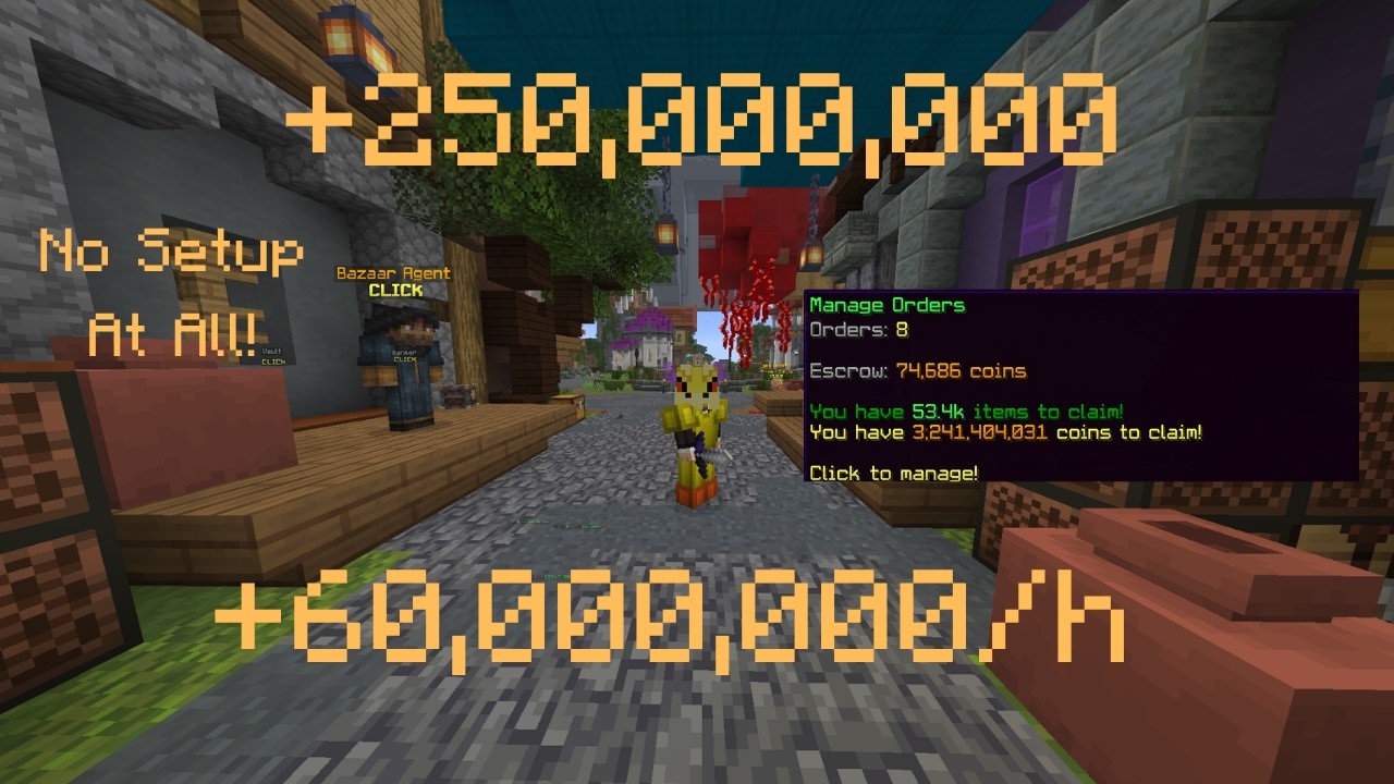 Новые лучшие способы заработка в Hypixel Skyblock: до 60 000 000 монет в час и 250 000 000 в день!