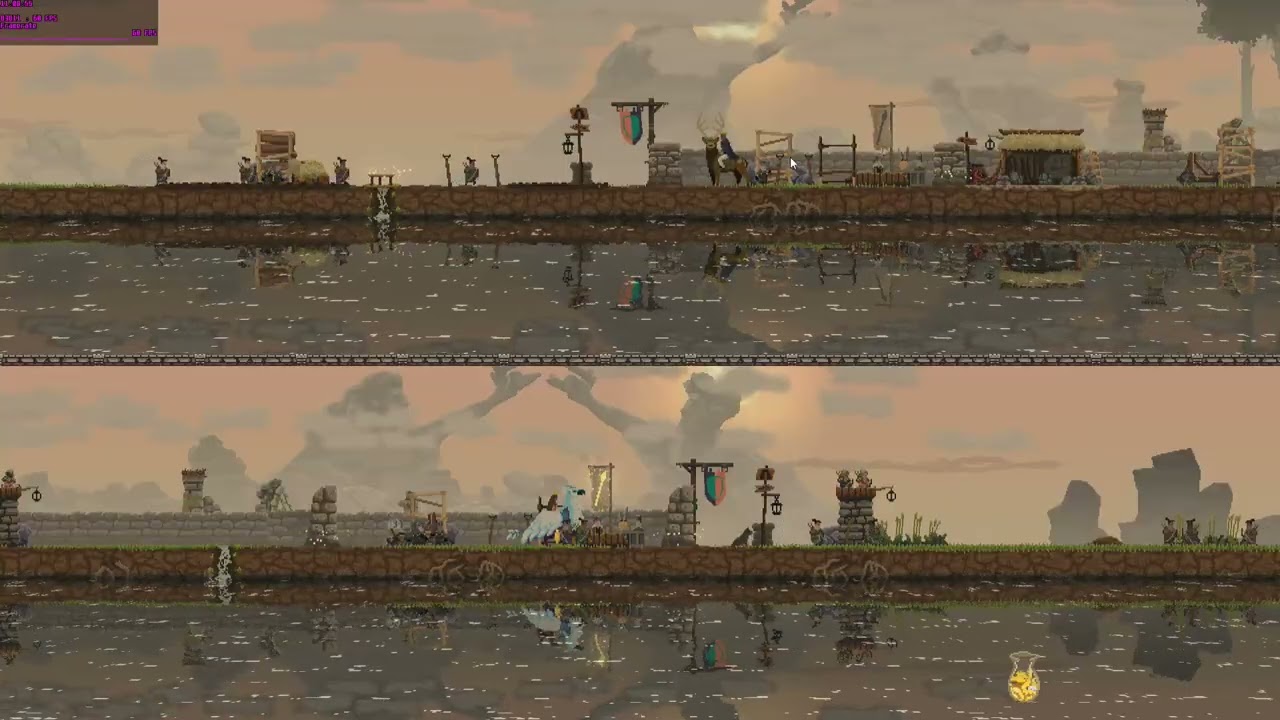 Jogando kingdom two crowns, modo amaldiçoado, 2 player, vídio 4
