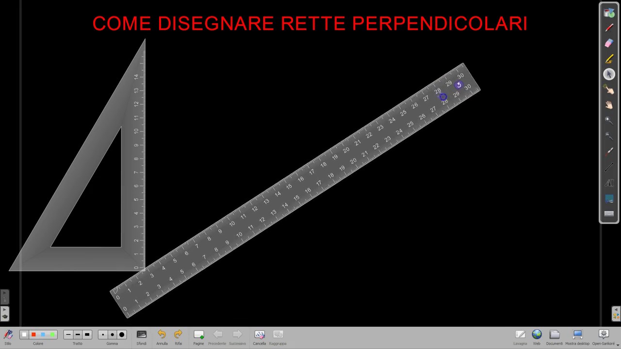 Come disegnare linee rette perpendicolari