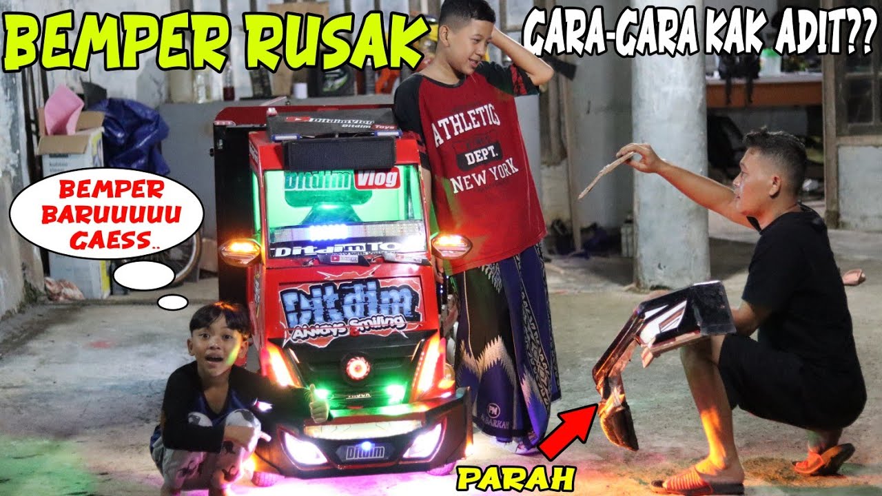 BEMPER BARU TRUK DIMAS!! DIMAS REWEL MINTA GANTI BUMPER TRUK PATRIOT MIRIP TRAGA DITDIM