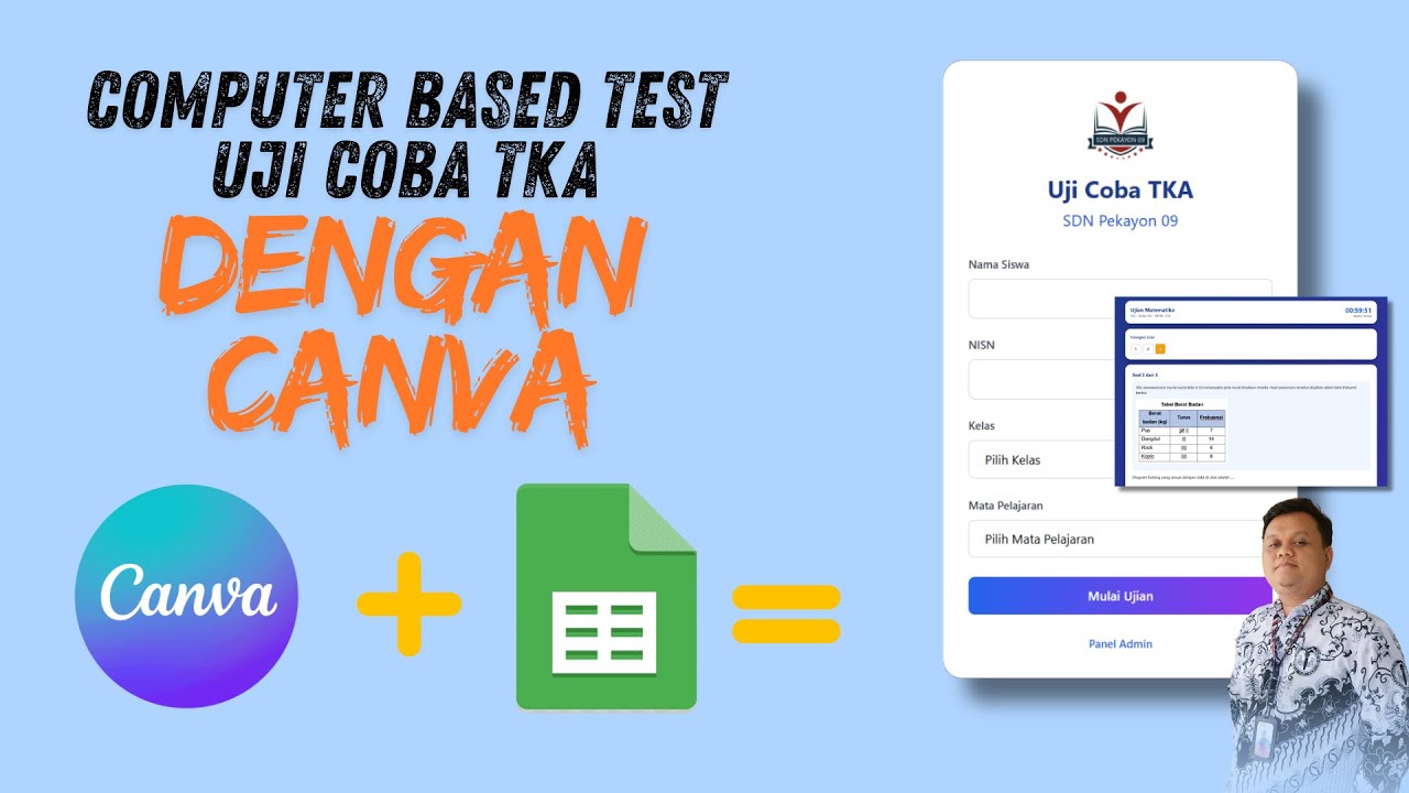 MEMBUAT CBT BERBASIS CANVA TERINTEGRASI SPREADSHEET