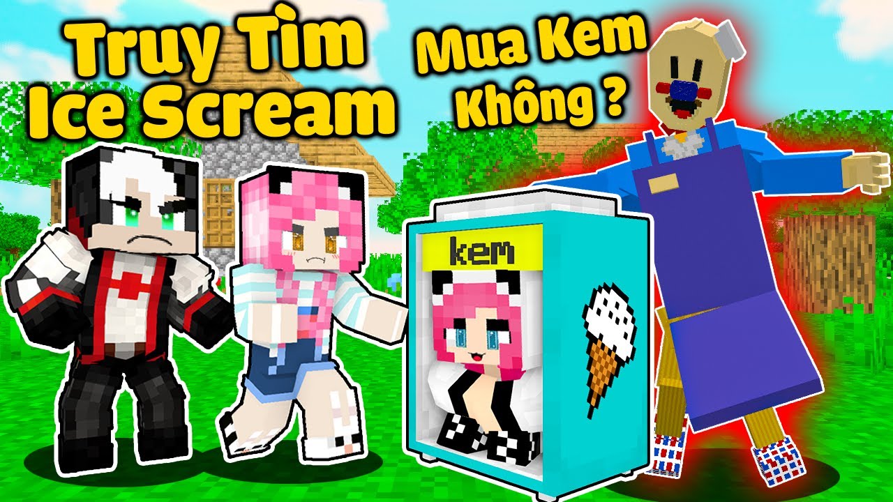 MỀU 24GIỜ GIẢI CỨU PANDA KHỎI ÔNG GIÀ BÁN KEM KINH DỊ TRONG MINECRAFT*REDHOOD TIÊU DIỆT QUÁI VẬT KEM