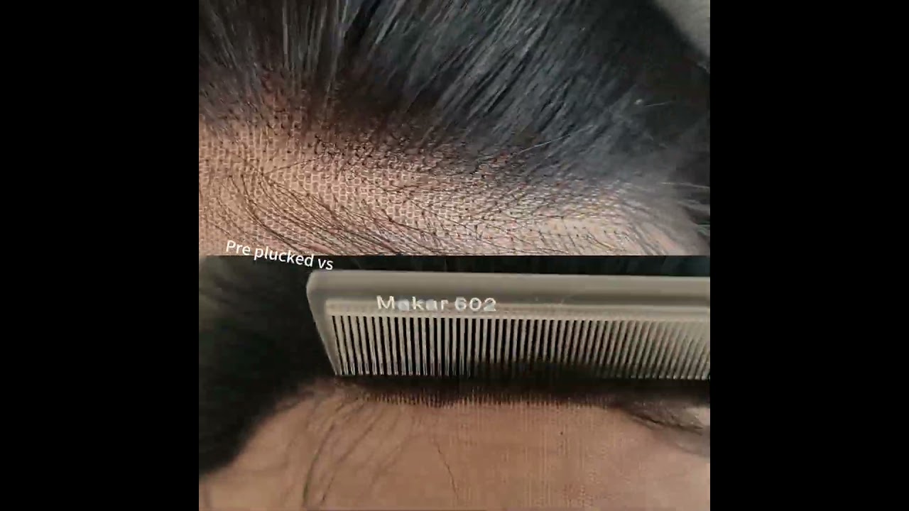 Pre plucked natural hairline wig vs unplucked wig  #hdlacewig #wiggoals #beautytrends2024