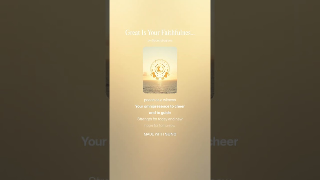 Cherished Hymns: Great Is Your Faithfulness