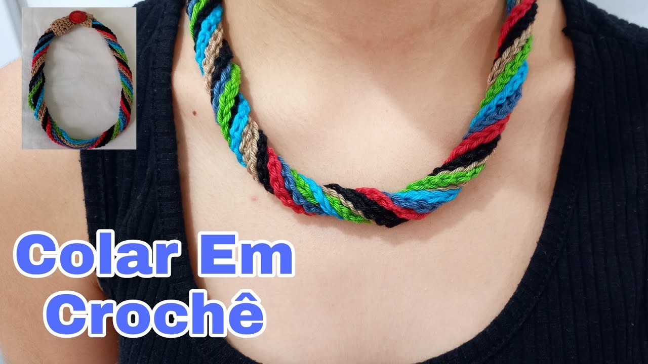 Como fazer colar em crochê muito fácil