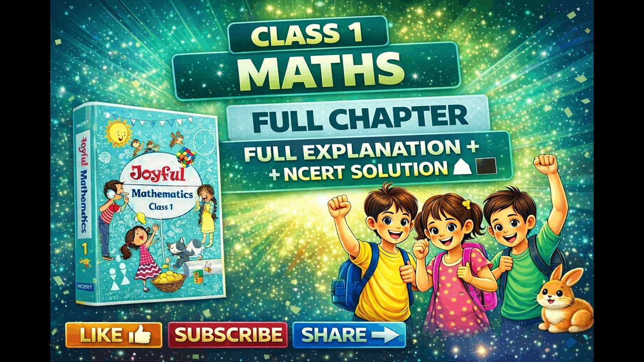 🎓📚 Class 1 Maths ✨ Chapter 1 👉 Shapes & Space ⚪🔺⬛ | Full Explanation + NCERT Solutions 📝