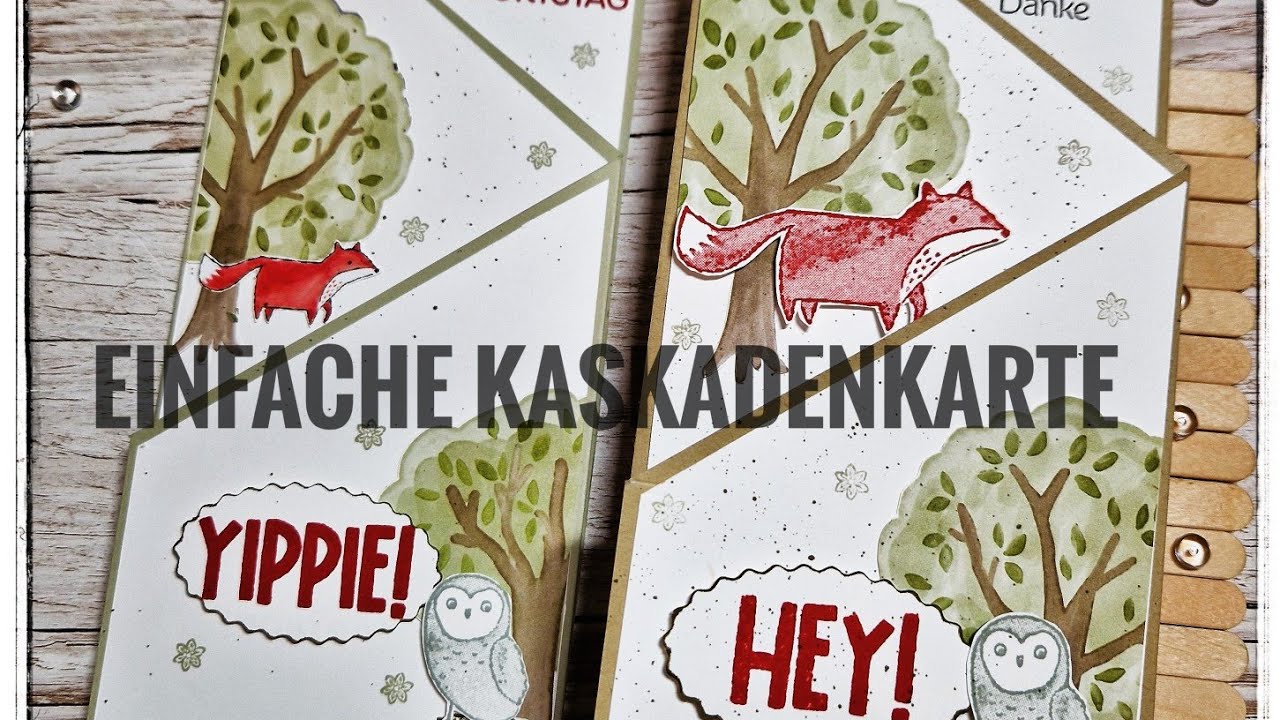 Einfache Kaskadenkarte - Waldfreunde