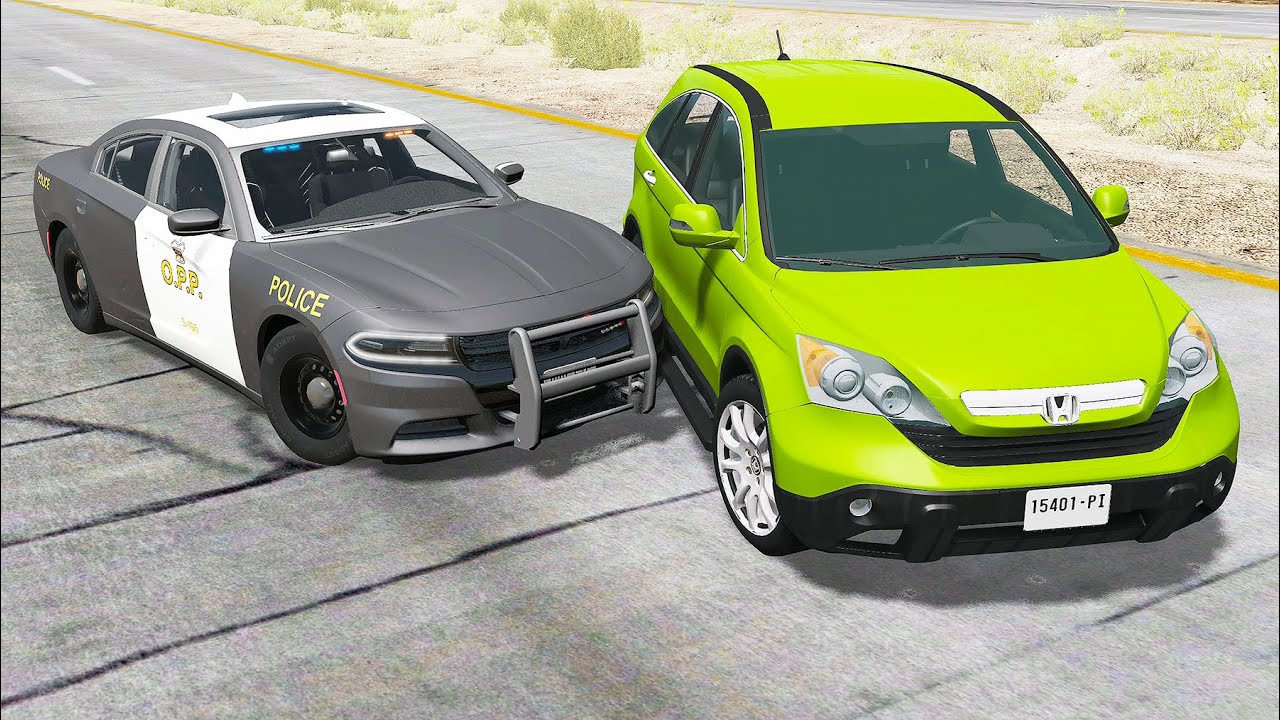 Highway Police Chases #6 - BeamNG drive (4K)