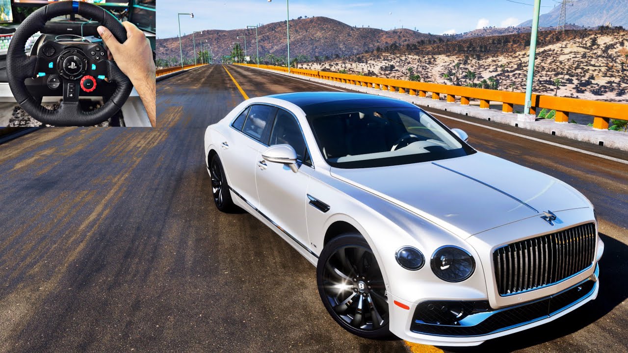 605 HP BENTLEY FLYING SPUR! Driving a LUXURY BEAST with Logitech G29 in FH5 (4K)