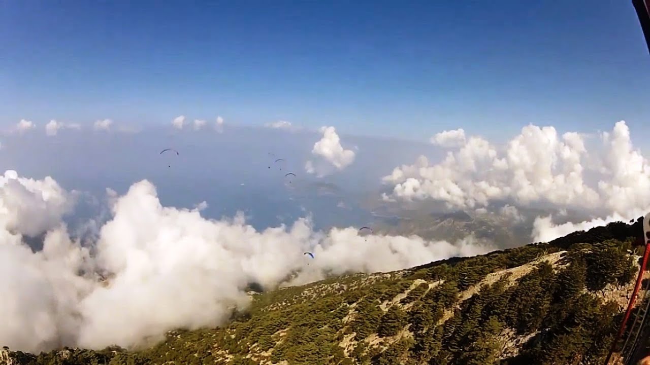 Paragliding Turkey, Oludeniz, Babadag. Fjerde turen i kurset. f&oslash;rste asymmetriske kollaps juni 2013