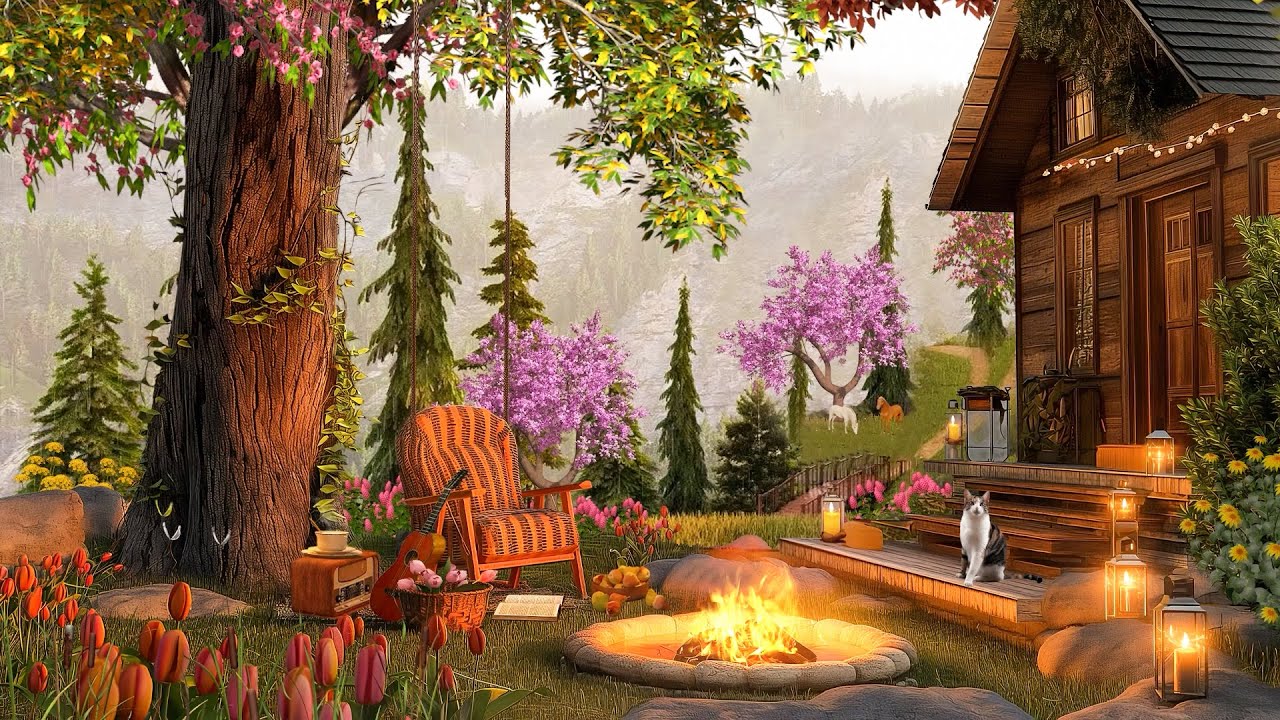 "Spring Sunrise in Hill Ridge " By Dreamy Ambience, Relaxing Hymn Music, Peaceful Instrumental Music