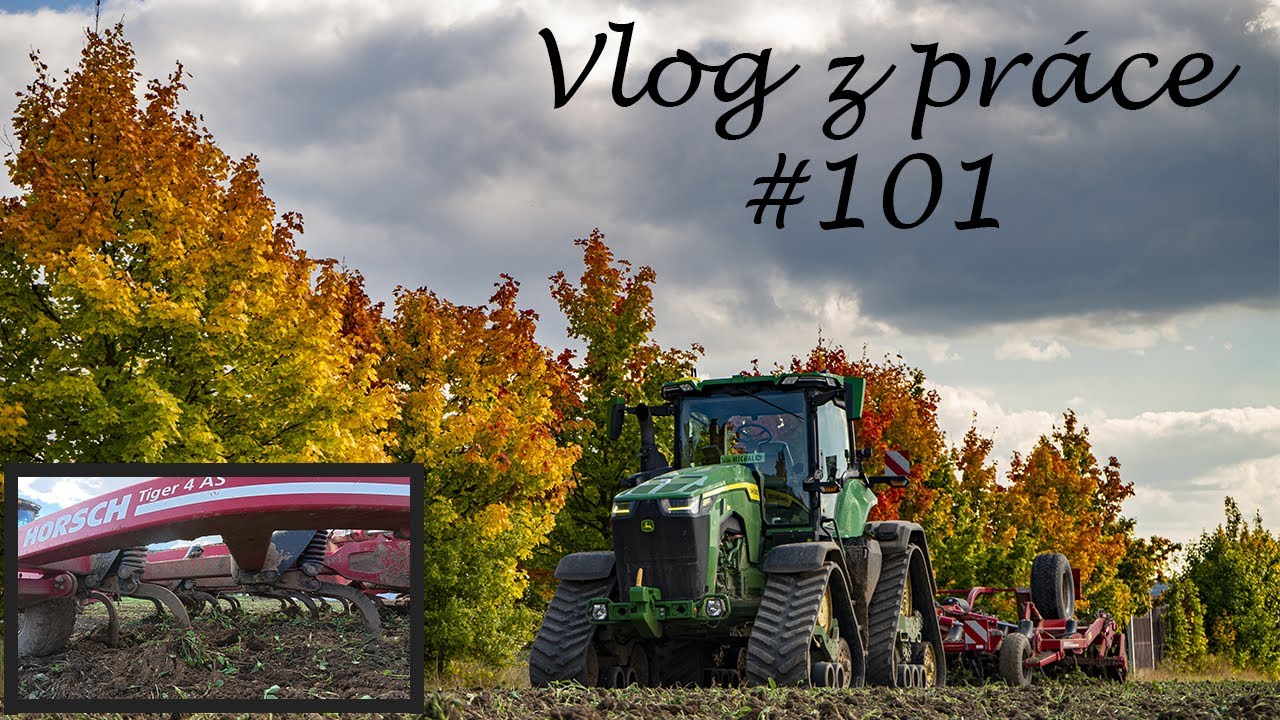 Vlog z práce #101 Hloubkové kypření s Tigerem do 30 Cm / Uložení pole na zimní období / JD 8RX 410