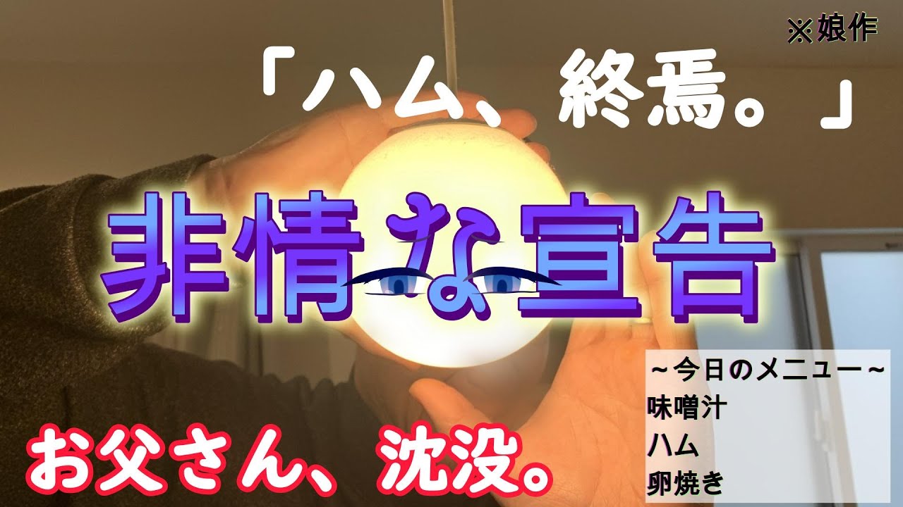 「ハムはもう飽きた。」連休から頑張ってきた父を砕く、インフル息子の非情な宣告。もう、脳疲労です。