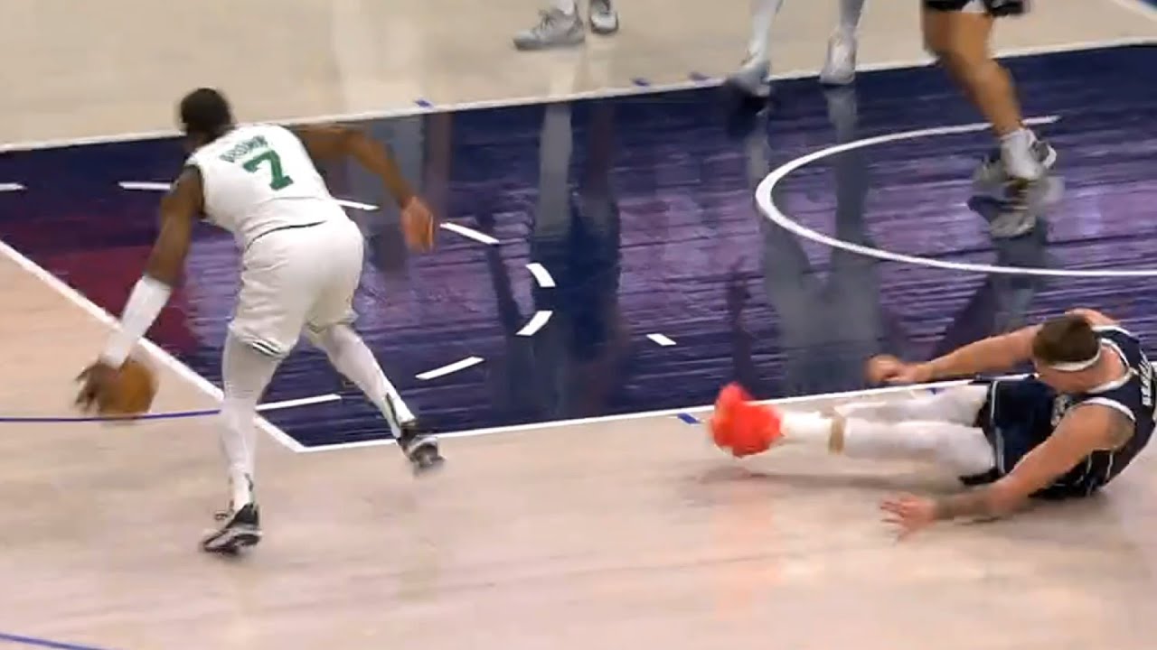 Jaylen Brown destroys Luka Doncic with filthiest ankle breaker 😳