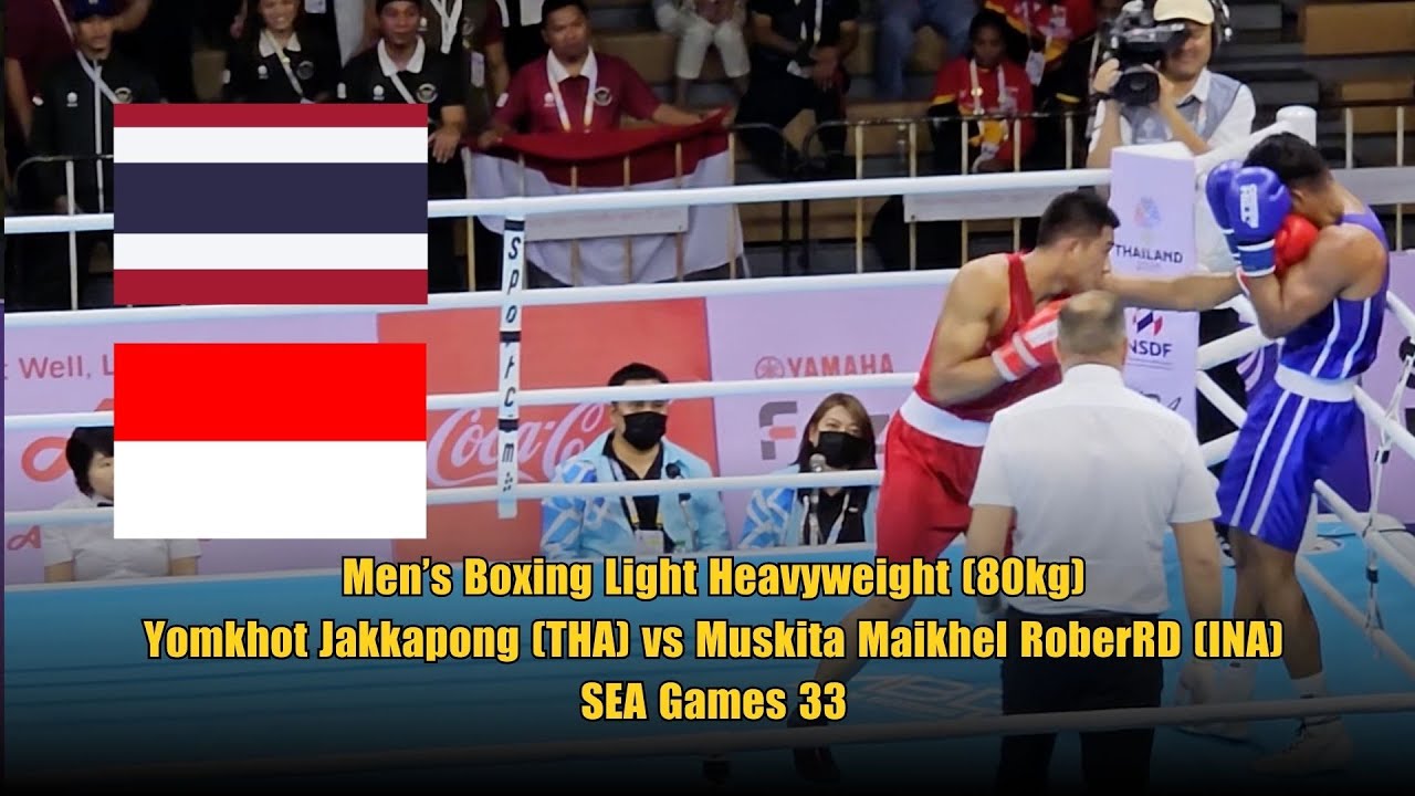 Men’s Boxing Light Heavyweight (80kg): Yomkhot Jakkapong (THA) vs Muskita Maikhel RoberRD (INA)