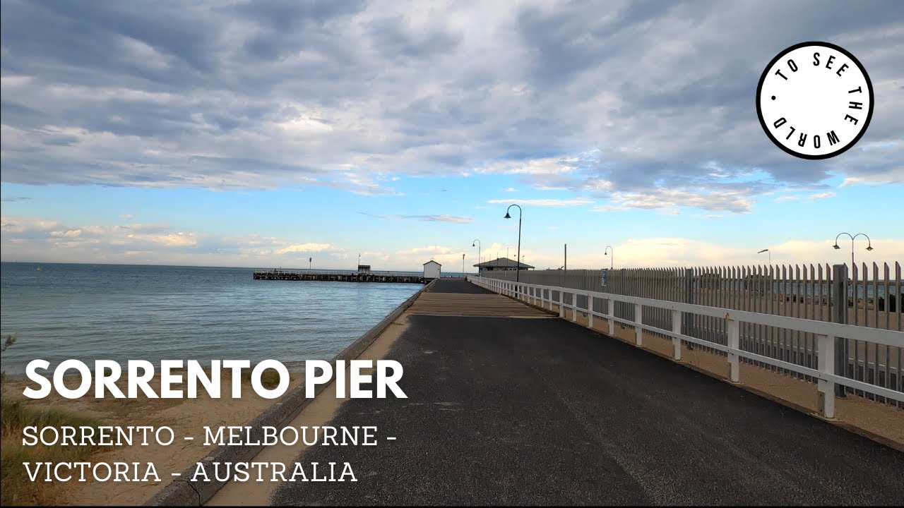 4K - SORRENTO PIER BEFORE A STORM LATE AFTERNOON - SORRENTO - MELBOURNE, VICTORIA, AUSTRALIA