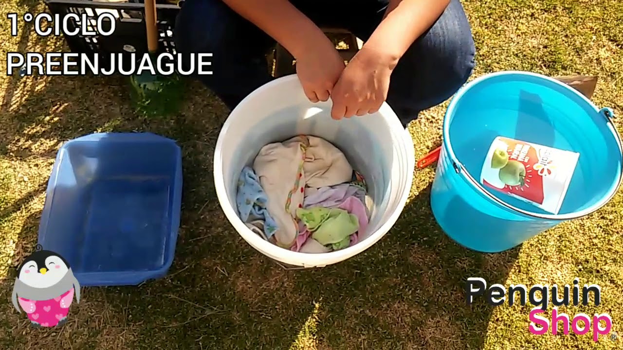 Lavando pañales de tela a mano - Rutina completa de lavado